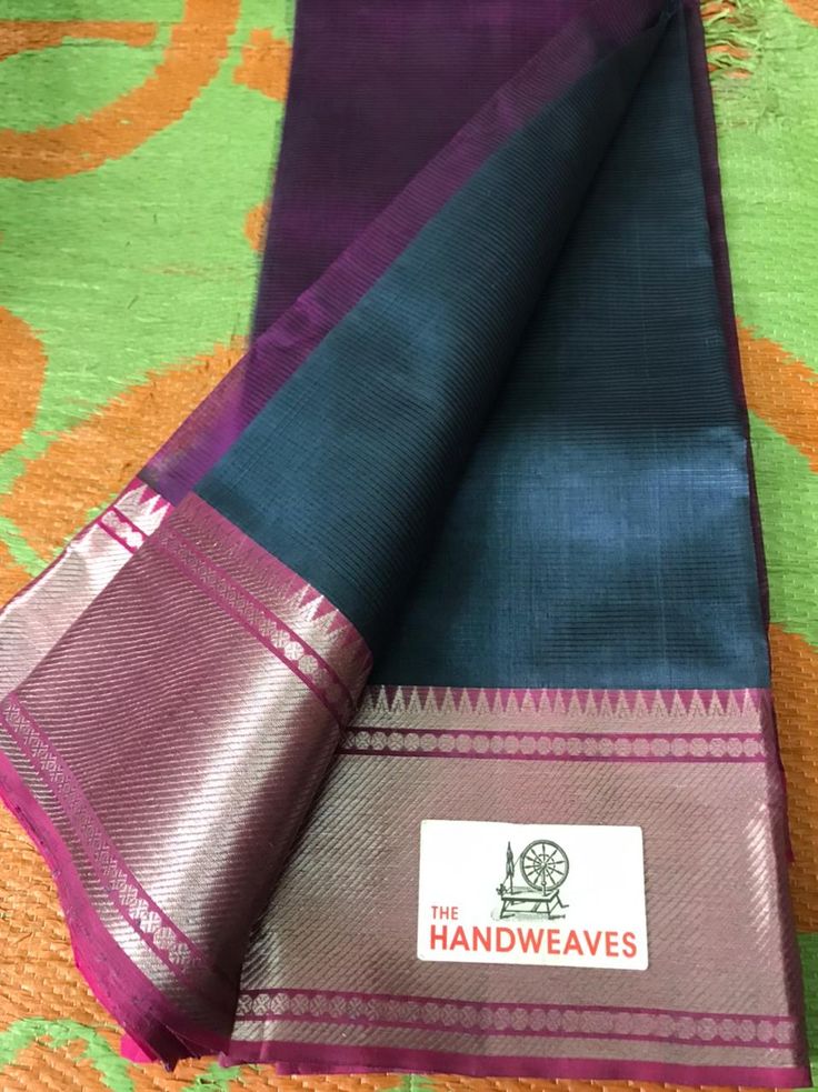 Mangalagiri handloom pure Pattu by cotton with 200_250 k border saree