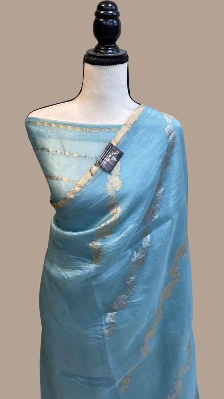 Pure Kora Handloom Banarasi Saree