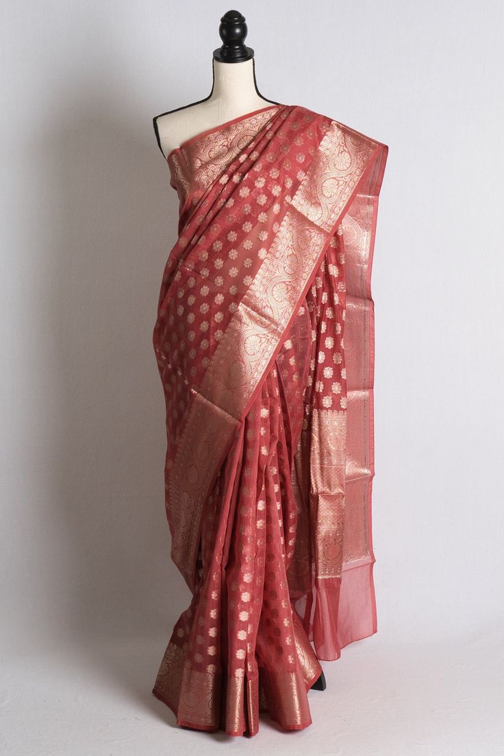 Semi Georgette Jaal Banarasi Saree in English…